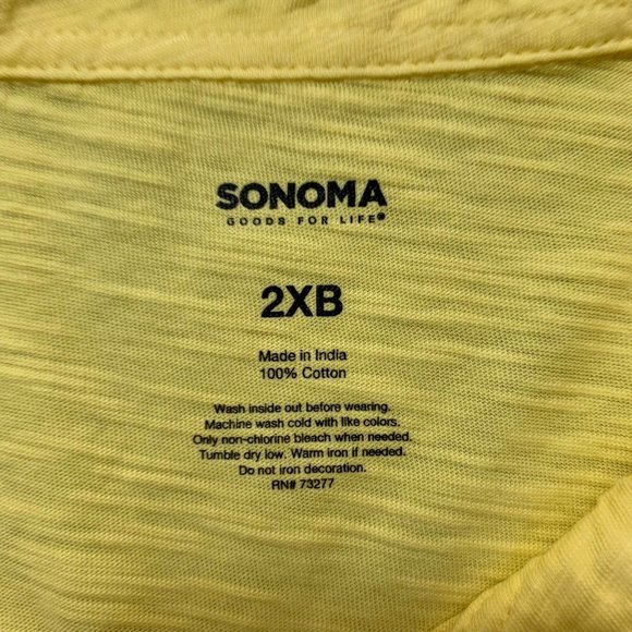 Sonoma Supersoft Short Sleeved Polo Shirt B&T 2XB Yellow Chest Pocket Tagless - Picture 6 of 7